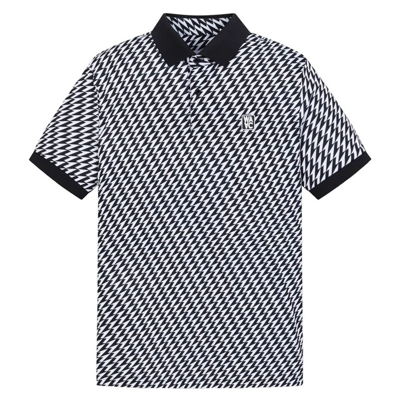WAAC Athletic Arrow Rib Collar Golf Polo Black – SS24 Men
