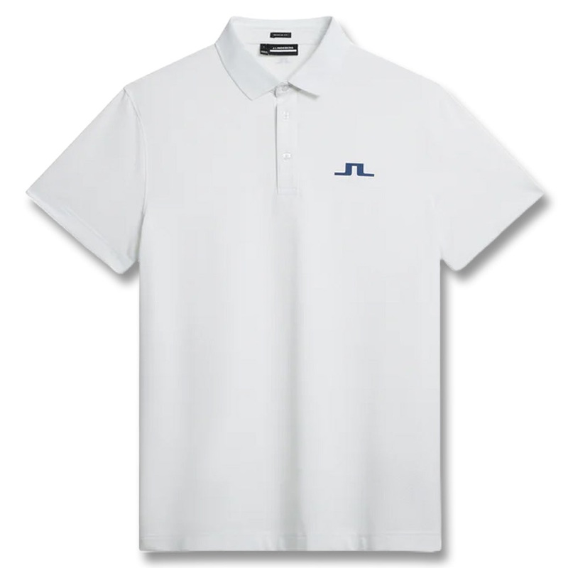J.Lindeberg Bridge Regular Fit Golf Polo White – SS24 Men