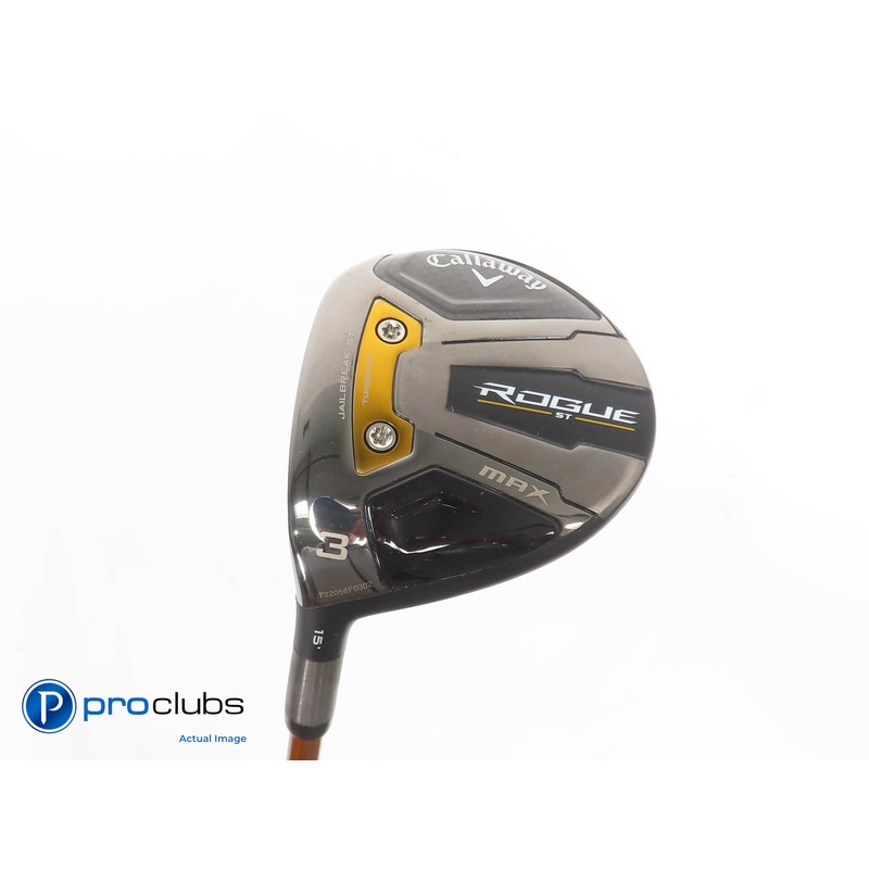 Left Handed Callaway Rogue ST MAX 15* 3 Wood – Rogue Elite 55g Regular – 378501