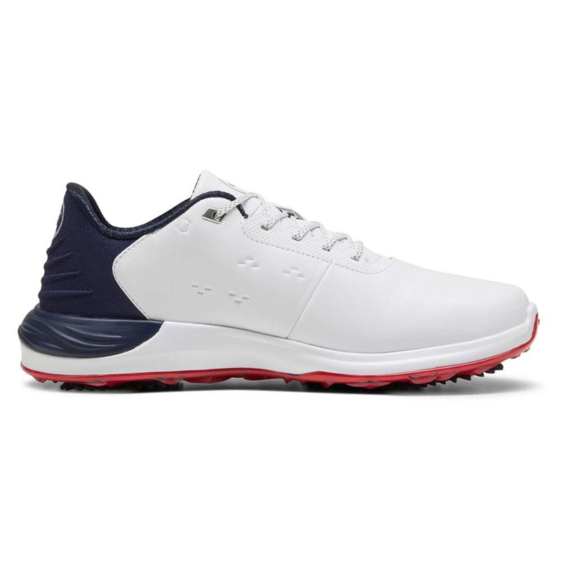 PUMA Phantomcat Nitro Golf Shoes White/Deep Navy/For All Time Red – 24 Men