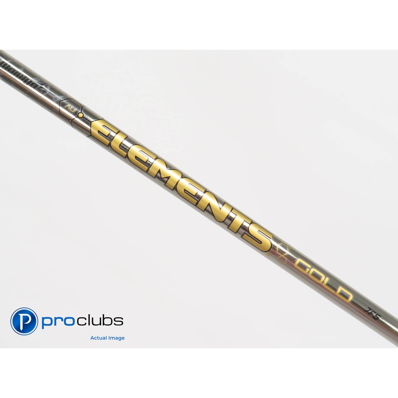 TRUE SPEC / UST ELEMENTS Gold 7F5 X-Flex FW WOOD SHAFT Pull Out .335″ Tip 400982