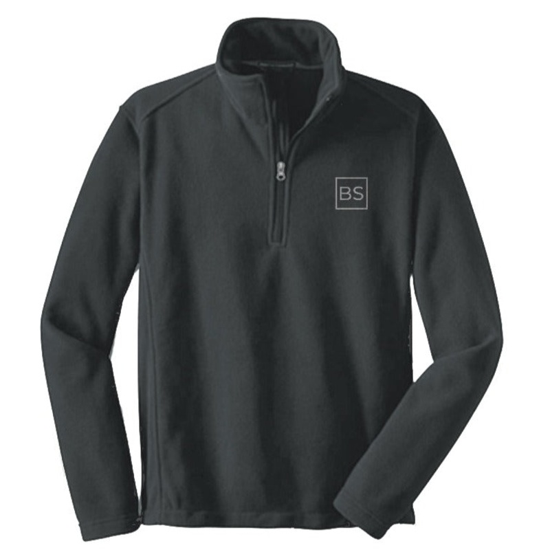 Black Square Quarter-Zip Pullover Fleece