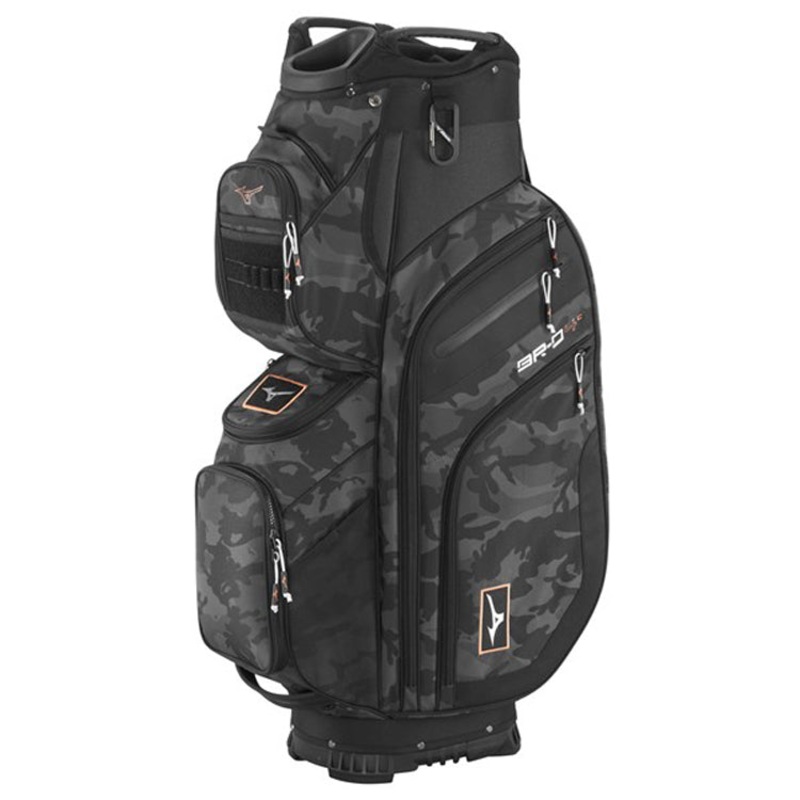 Mizuno BR-D4 Golf Cart Bag – Black Camo/Copper