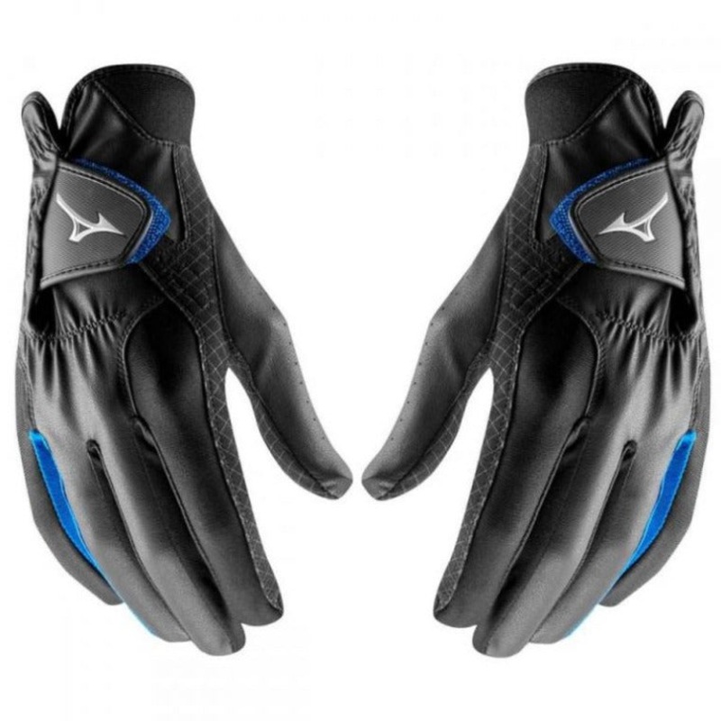 Mizuno RainFit Mens Golf Gloves –  Black (Pair)