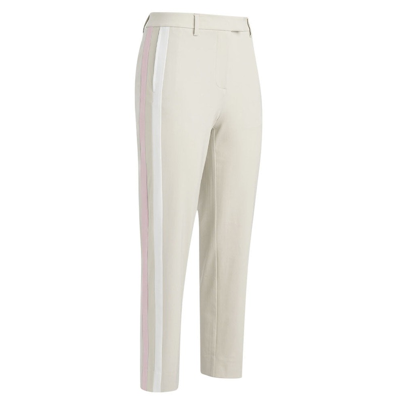 Gfore Side Stripe Stretch Technical Twill Golf Pants Stone/Pink – SP24 Women