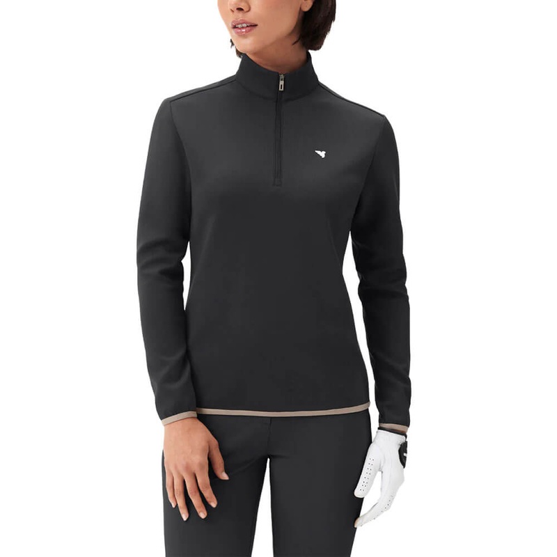 Macade Jade Therma Quarter Zip Golf Pullover Black – SS25 Women