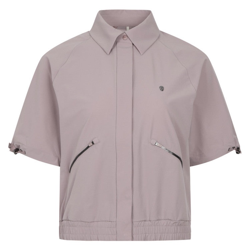 AMAZINGCRE WOMEN AIR CIRCUIT HIVE COLLAR T-SHIRT