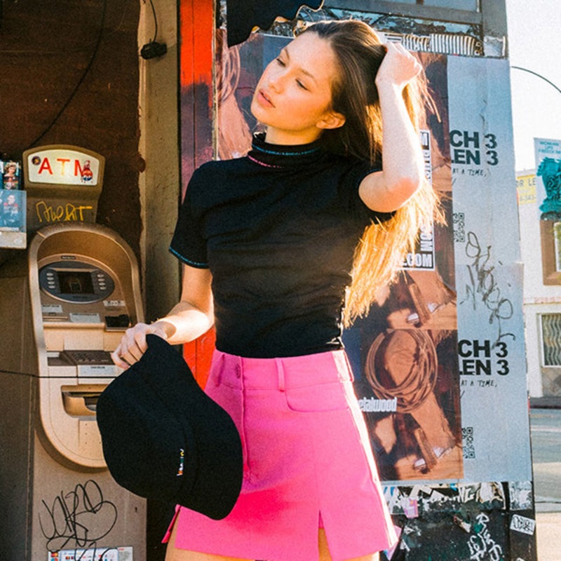 Kandini High-neck Half Sleeve T-shirt