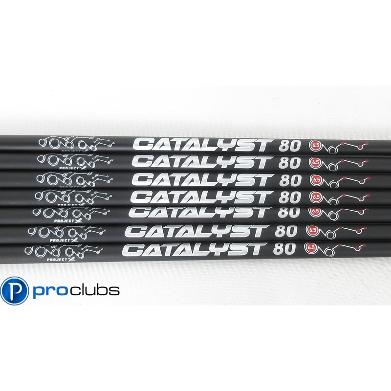 7pc PROJECT X CATALYST BLACK 80 6.5 X-FLEX GRAPHITE IRON SHAFTS .370 #369572