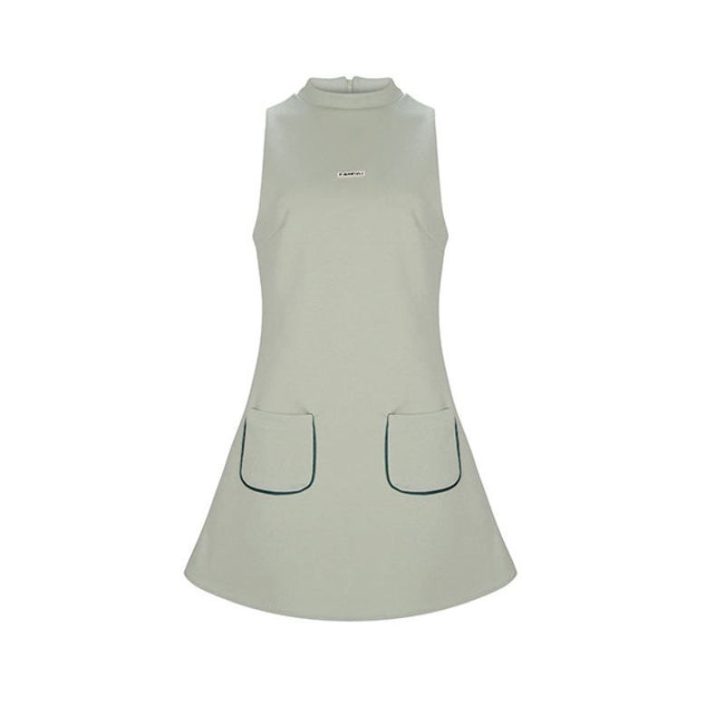 Kandini 2024SS Women  Half-neck Sleeveless Dress