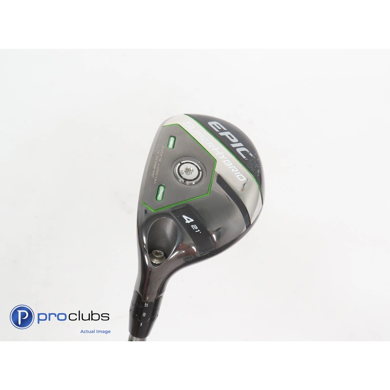 Left Handed Callaway Super Hybrid 21* 4 Hybrid – SteelFiber fc75 Regular 367110