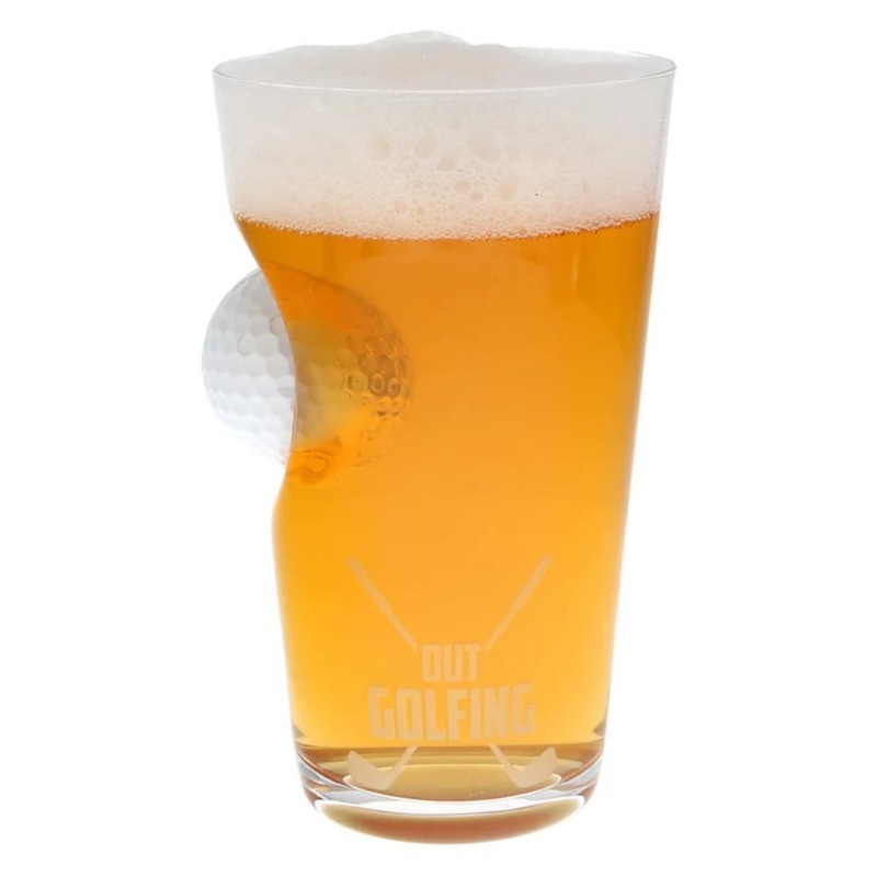 Out Golfing 15 oz Golf Ball Glass
