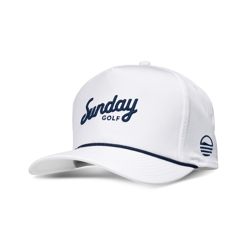 Sunday Golf Rope Hat | White & Navy