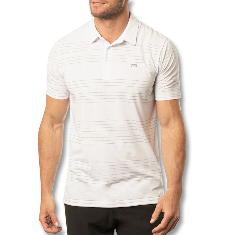 TravisMathew Scene It Golf Polo White – SS22 Men