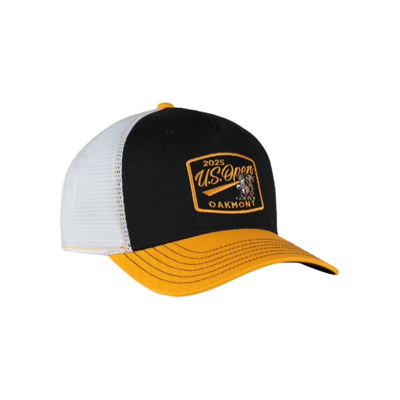 125TH U.S. Open Lightweight Cotton Black & Yellow Meshback Cap