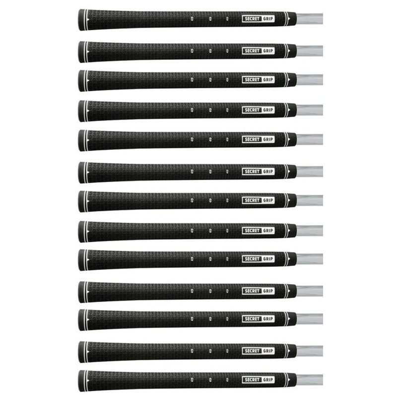 13pc SET BOCCIERI GOLF SECRET GRIP ORIGINAL BLACK COUNTER BALANCE GRIPS