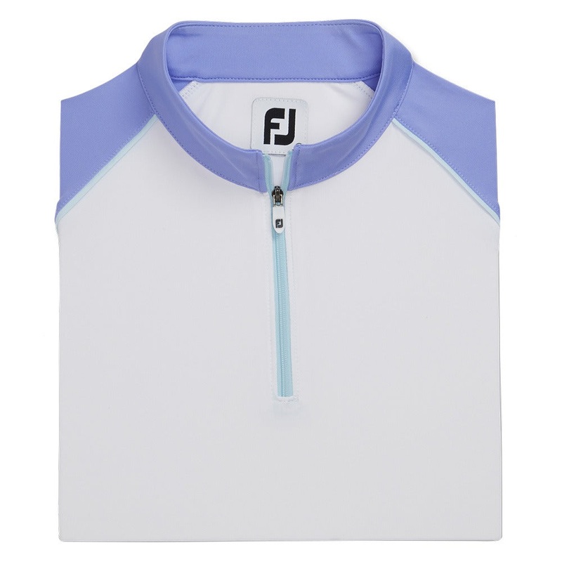 FootJoy Longsleeve Sun Protection Golf Pullover White/Violet – 22 Women