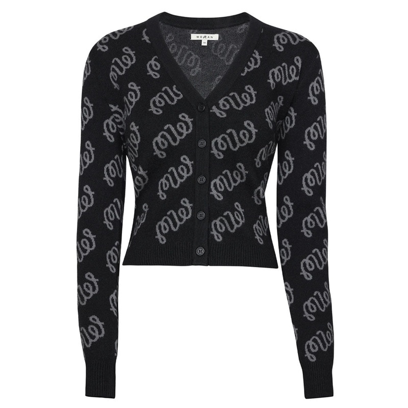 Malbon Poppy Cardigan Golf Sweater Black – FW23 Women