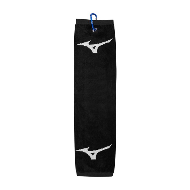 Mizuno RB Tri Fold Golf Towel – Black