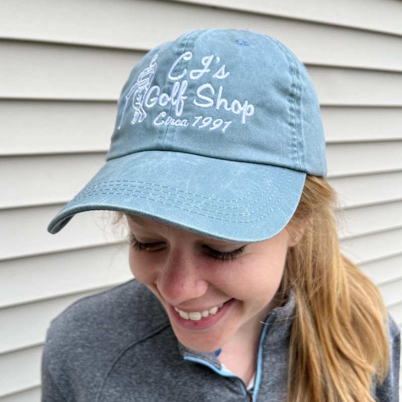 Retro CJ’s Golf Shop Cap – Faded Seafoam Green