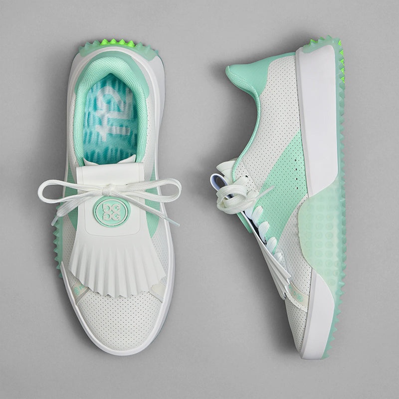 G/FORE WOMEN G.112 PERFORATED SADDLE STRIPE GOLF SHOE