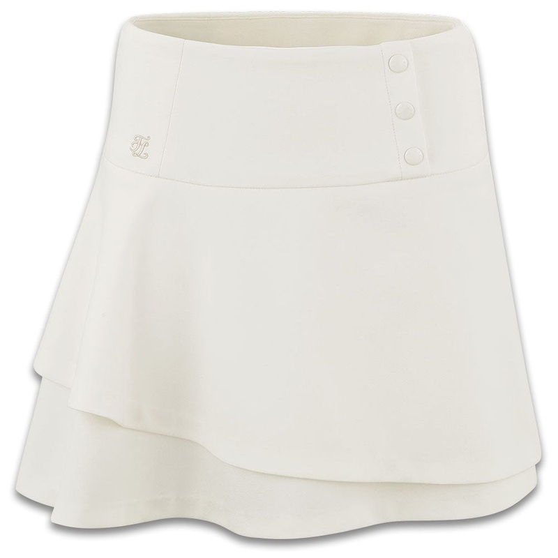 Fairliar High Waisted Double Flare Golf Skirt Ivory – FW23 Women