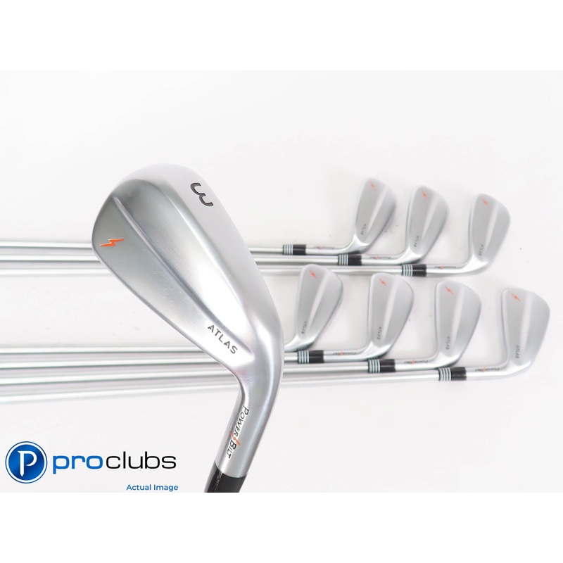 Nice POWER BILT Atlas PD 3-PW IRON SET – KBS CTaper Lite Stiff Flex +1/2″ 448589