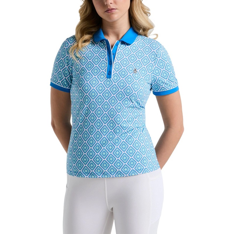 Original Penguin Regular Printed Golf Polo French Blue – SP25 Women