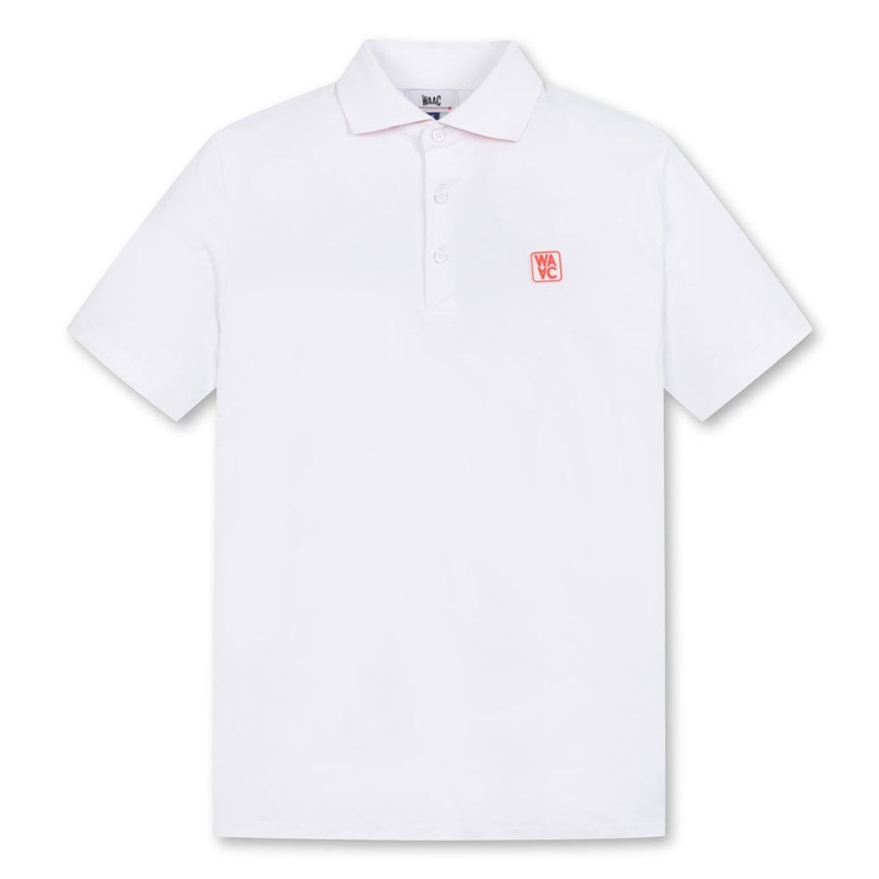 WAAC Athletic Arrow Reversed Collar Golf Polo White – SS24 Men