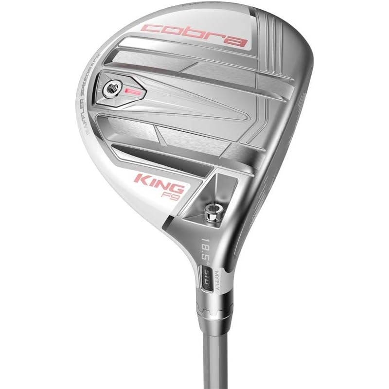 New Ladies Cobra King F9 22.5 Degree 5-6 Fairway Wood White/Pink W/Headcover