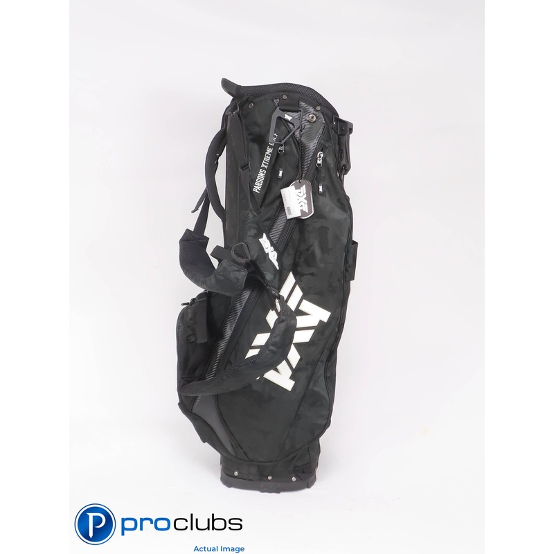 Nice PXG Camo Stand Golf Bag w/Rainhood w/Single/Double Straps – Black 448614