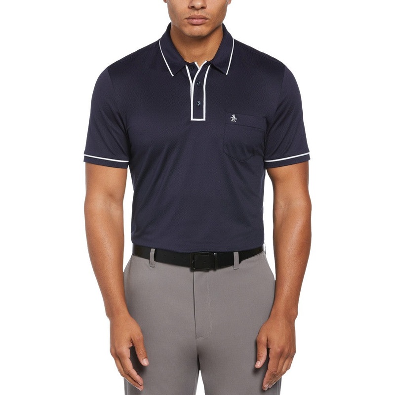 Original Penguin The Technical Earl Golf Polo Black Iris – SS24 Men