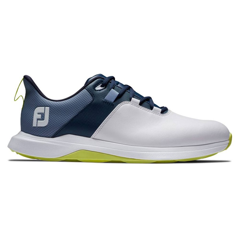 FootJoy ProLite Spikeless Golf Shoes Previous Season Style White/Navy – 24 Men