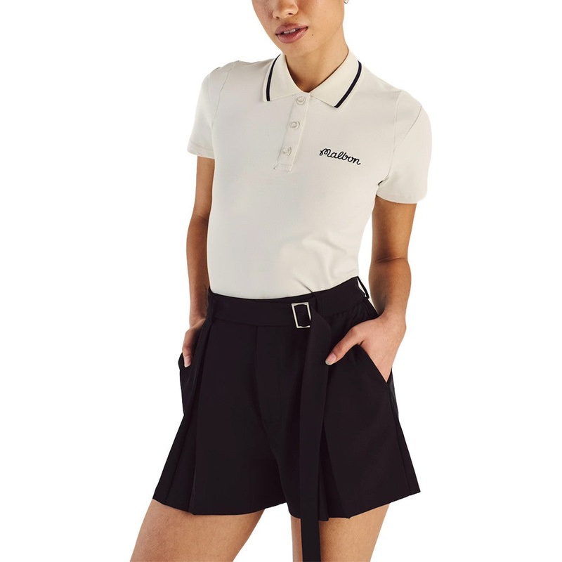 Malbon Amara Pleated Golf Shorts Black – SS25 Women