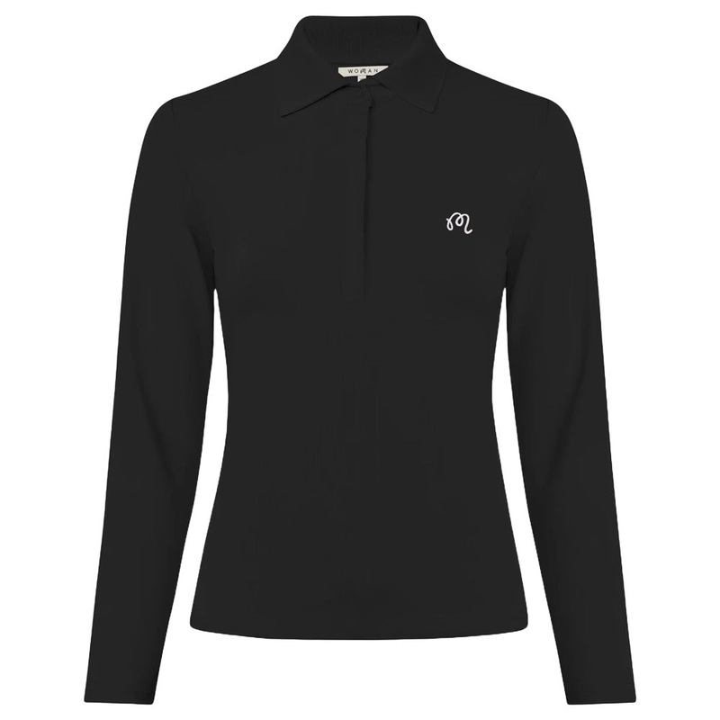 Malbon Venus II Longsleeve Golf Polo Black – 24 Women
