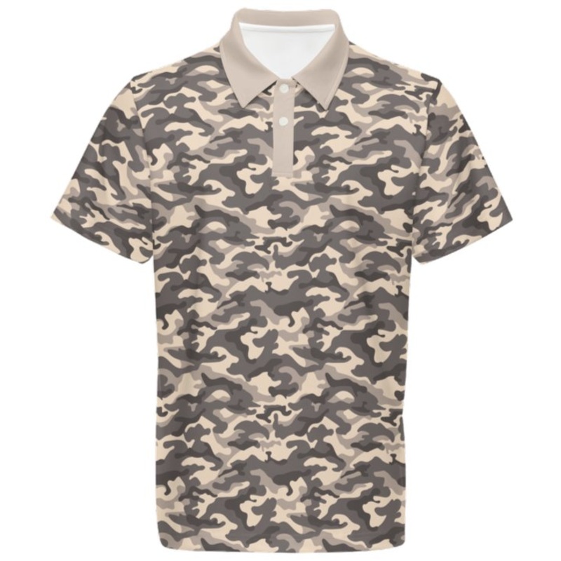 Black Square OPS Arid Camo Classic Fit Stretch Polo Shirt