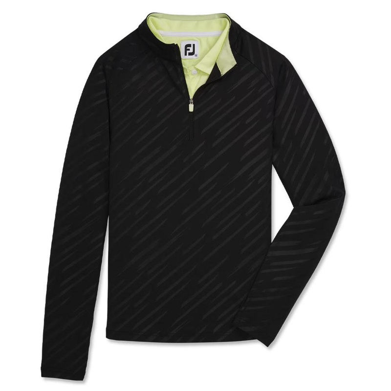 FootJoy Half-Zip Embossed Golf Pullover Black – FA23 Women