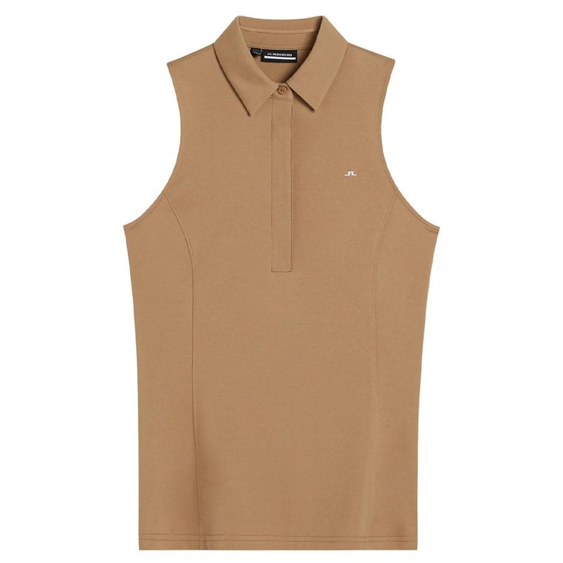 J.Lindeberg Dena Sleeveless Golf Polo Tiger Brown – SS23 Women