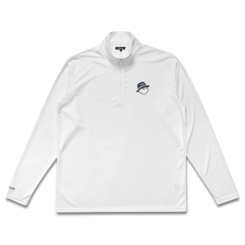 Malbon Performance 1/4 Zip Golf Pullover White – FW23 Men