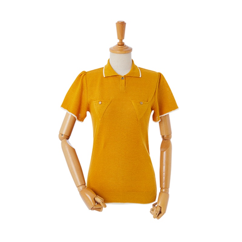 AOW Linnen Mesh T-Collar Knit