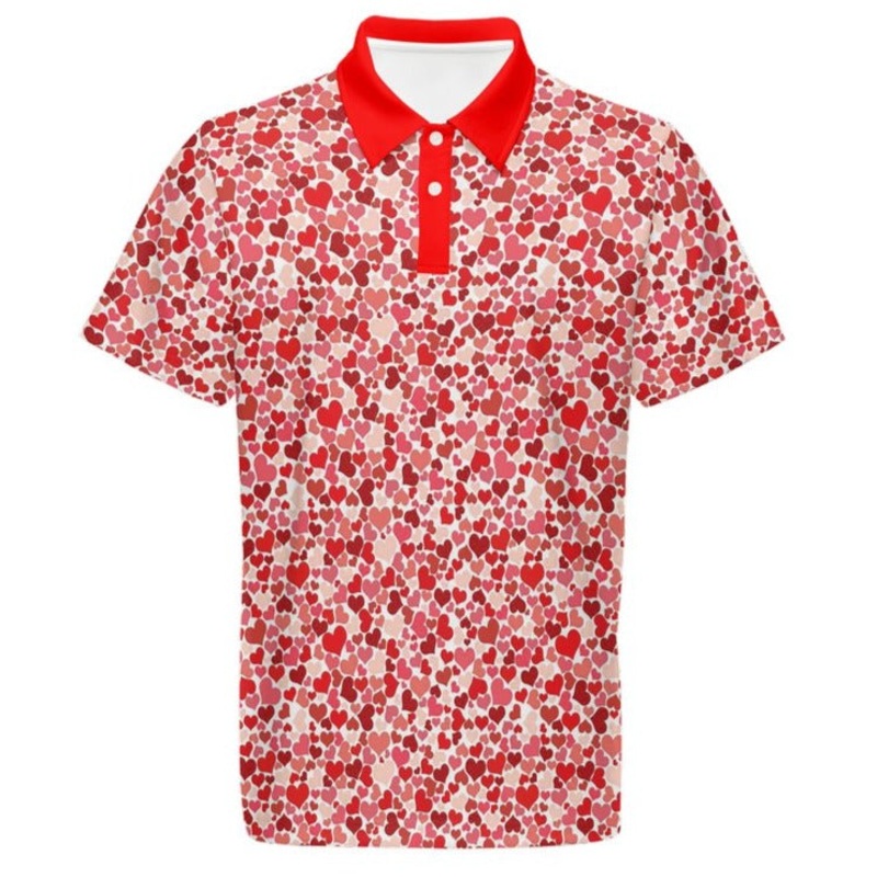 Men’s Heart Classic Fit Stretch Golf Polo