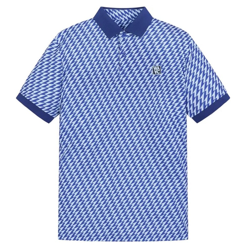 WAAC Athletic Arrow Rib Collar Golf Polo Dark Blue – SS24 Men