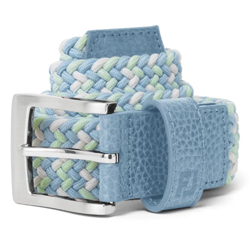 FootJoy Braided Belt – Blue Jay/White/Pistachio