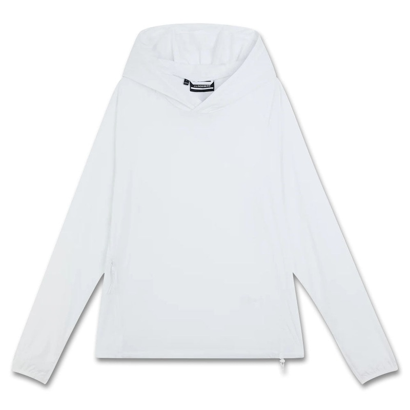 J.Lindeberg Arron Stretch Wind Hoodie Golf Jacket White – SS23 Men