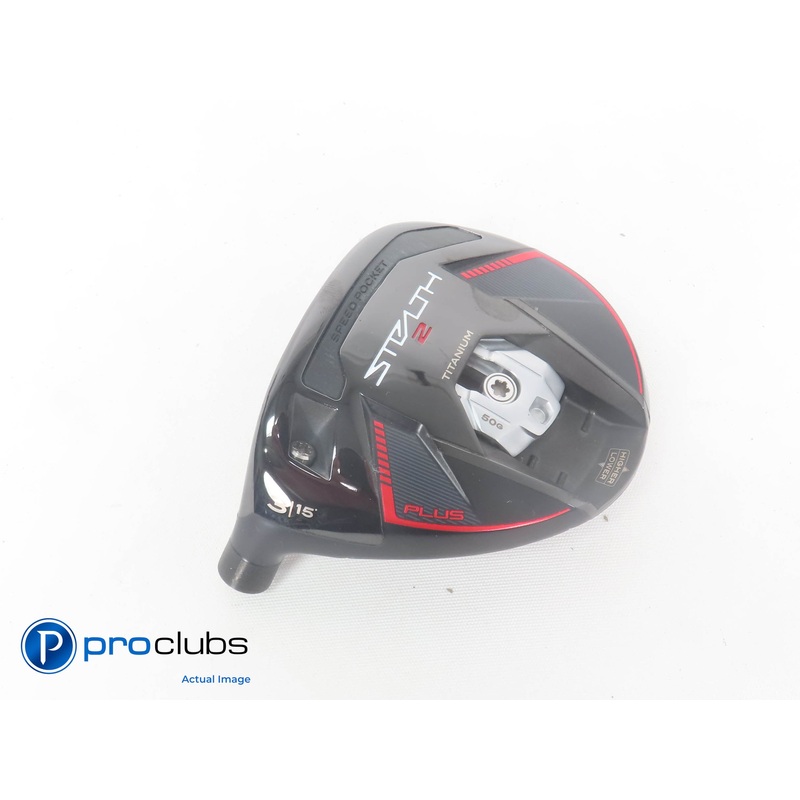 Left Handed TaylorMade Stealth 2 Plus+ 15* 3 Wood – Head Only – L/H – 384051