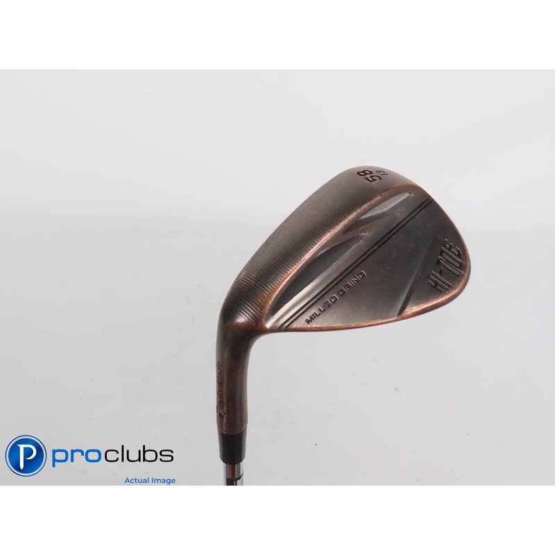 Nice Left Handed TaylorMade Milled Grind HI-TOE 58*(13) WEDGE -Wedge Flex 408493