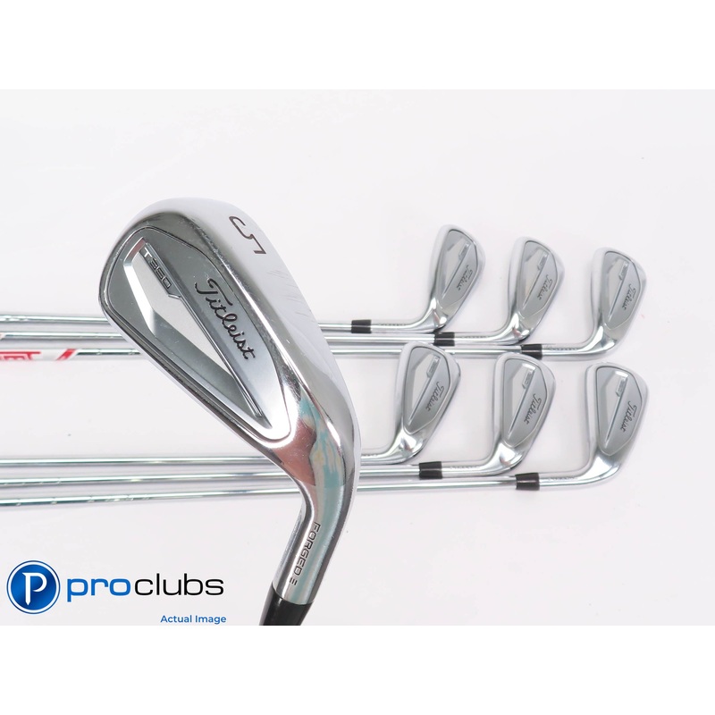Nice Titleist ’23 T350 5-PW,GW IRON SET – AMT Red R300 Regular Flex Steel 448010
