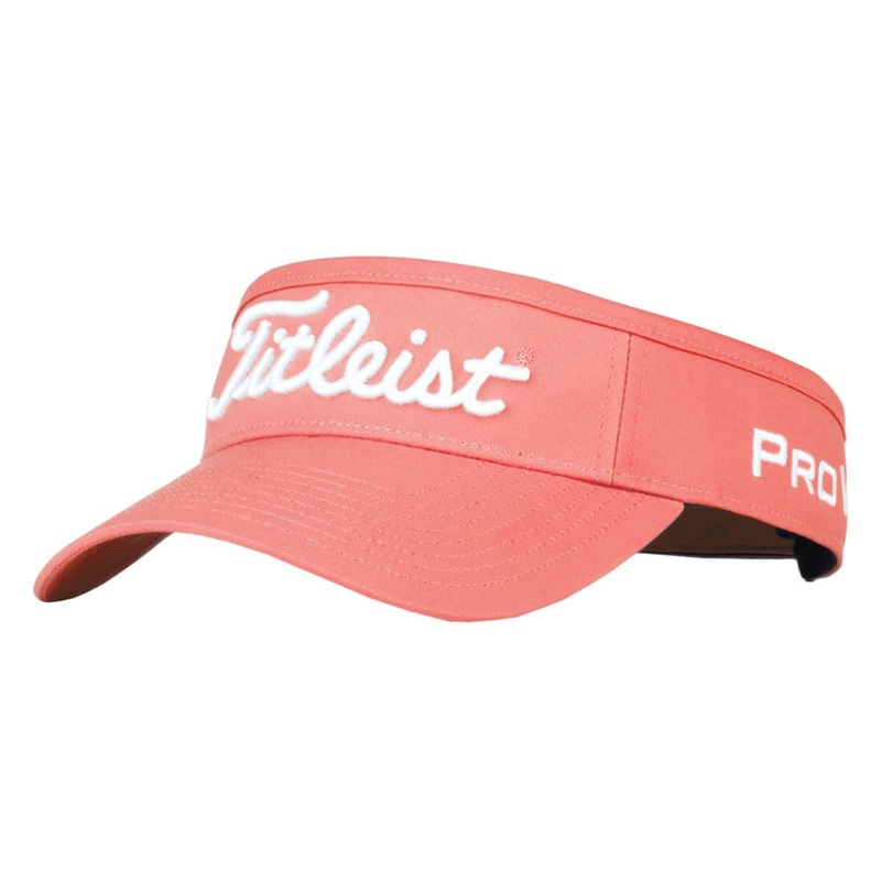 Titleist Tour Performance Staff Collection Golf Visor Coral/White – 23 Men