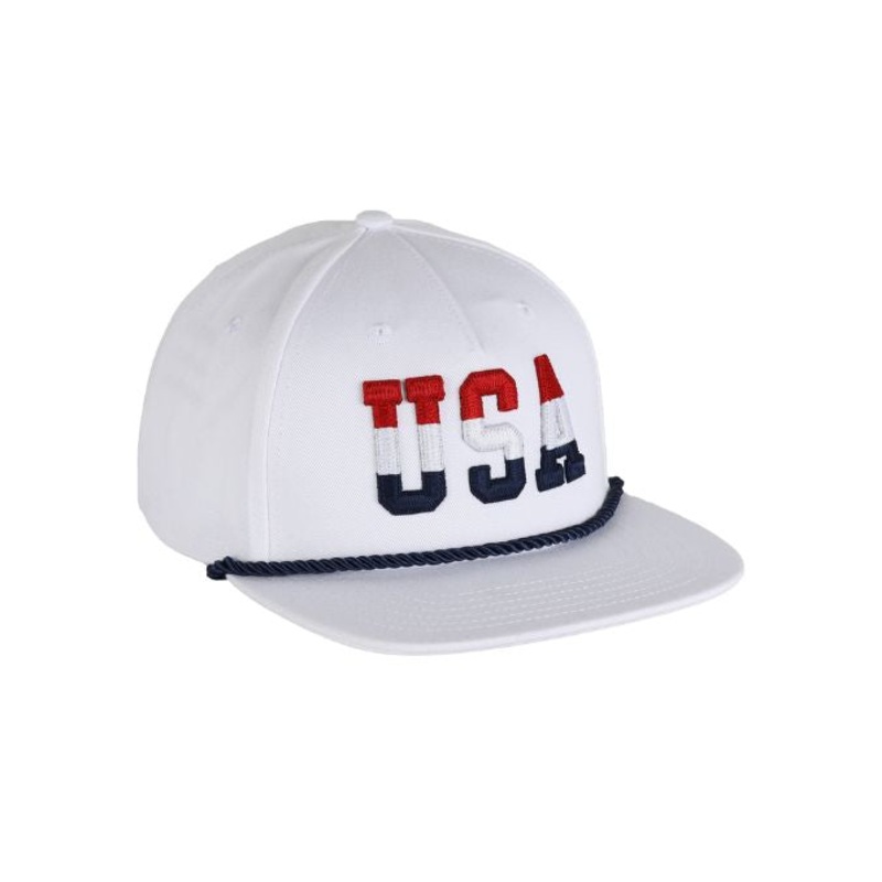 Americana White Cotton Twill Rope Hat