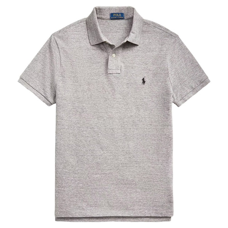 Ralph Lauren Mesh Custom Slim Fit Solid Golf Polo Canterbury Heather – FW24 Men